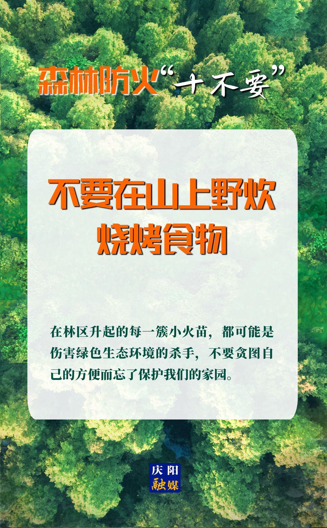 【微海報】森林防火“十不要”③丨不要在山上野炊、燒烤食物