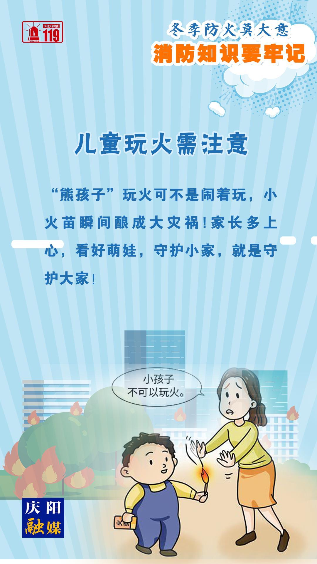 【微海報(bào)】冬季防火莫大意，兒童玩火需注意！